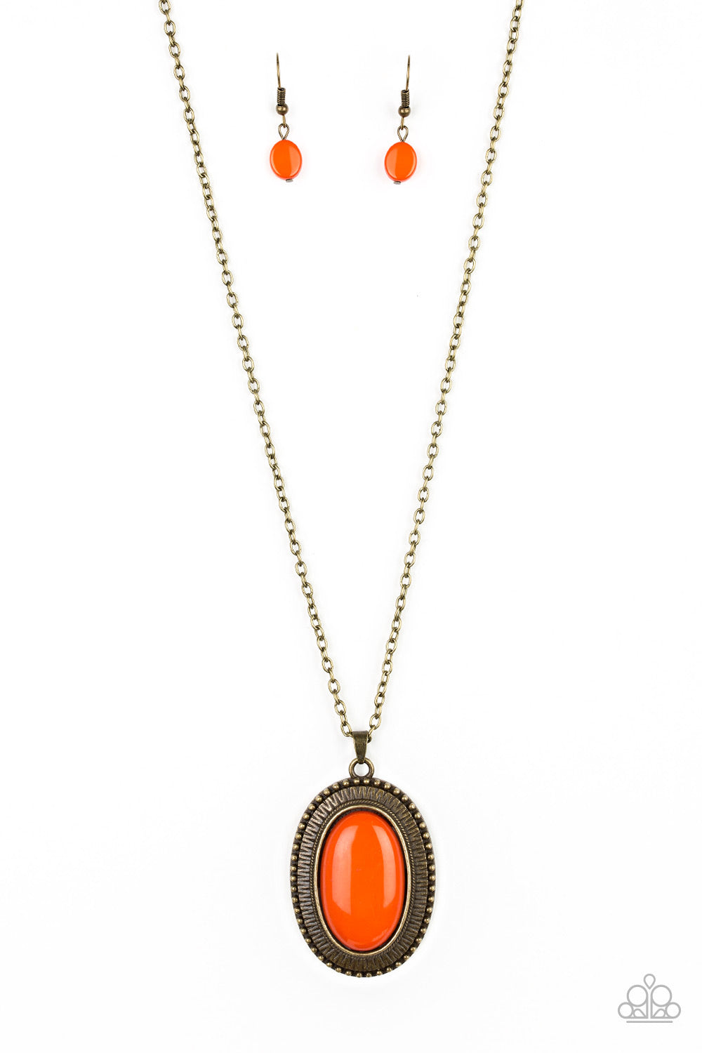 Paparazzi Necklaces - Practical Prairie - Orange