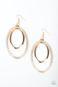 Paparazzi Earrings- Wrapped In Wealth-Gold - SHOPBLINGINGPRETTY