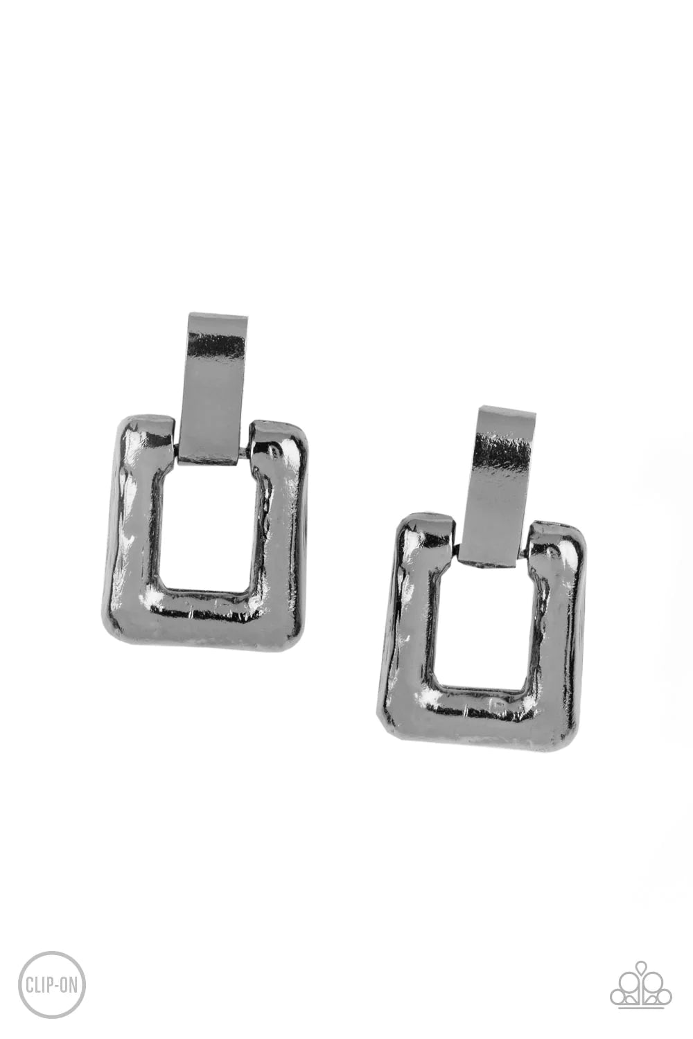 Paparazzi Earrings -  15 Minutes of FRAME - Black