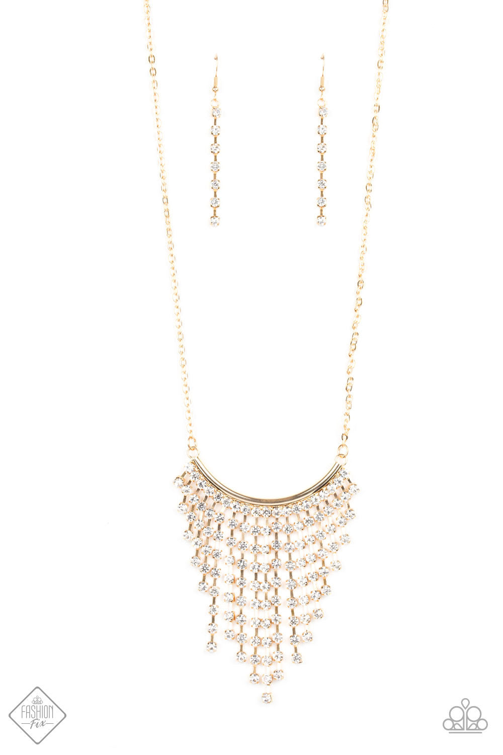 Paparazzi Necklace - Glitter Bomb - Gold (June 2020 Fashion Fix ) - SHOPBLINGINGPRETTY