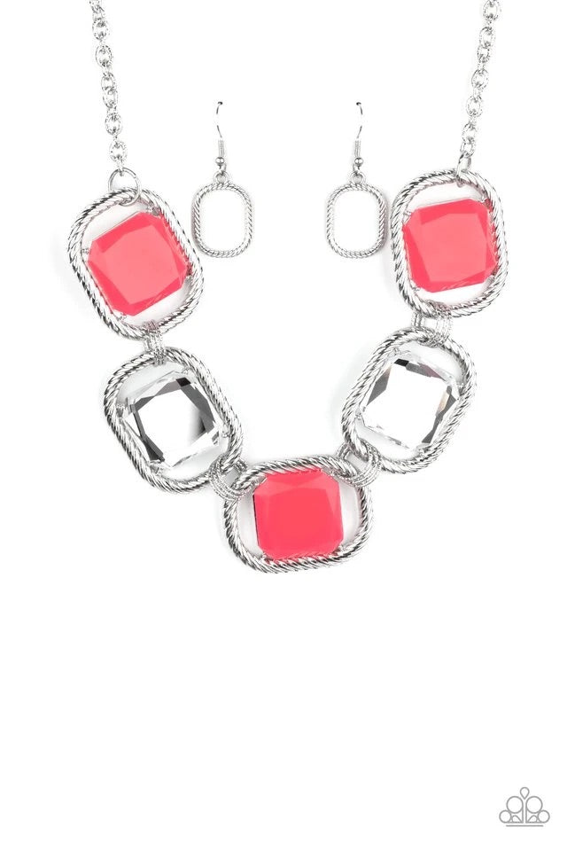 Paparazzi Necklaces - Pucker Up - Pink