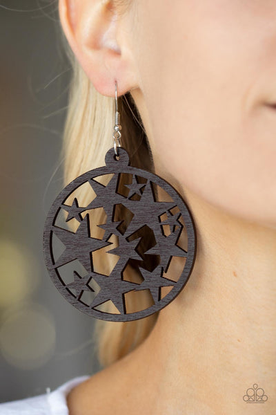 Paparazzi Earrings - Cosmic Paradise - Brown