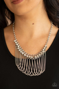 Paparazzi  Necklace -  Flaunt Your Fringe - White