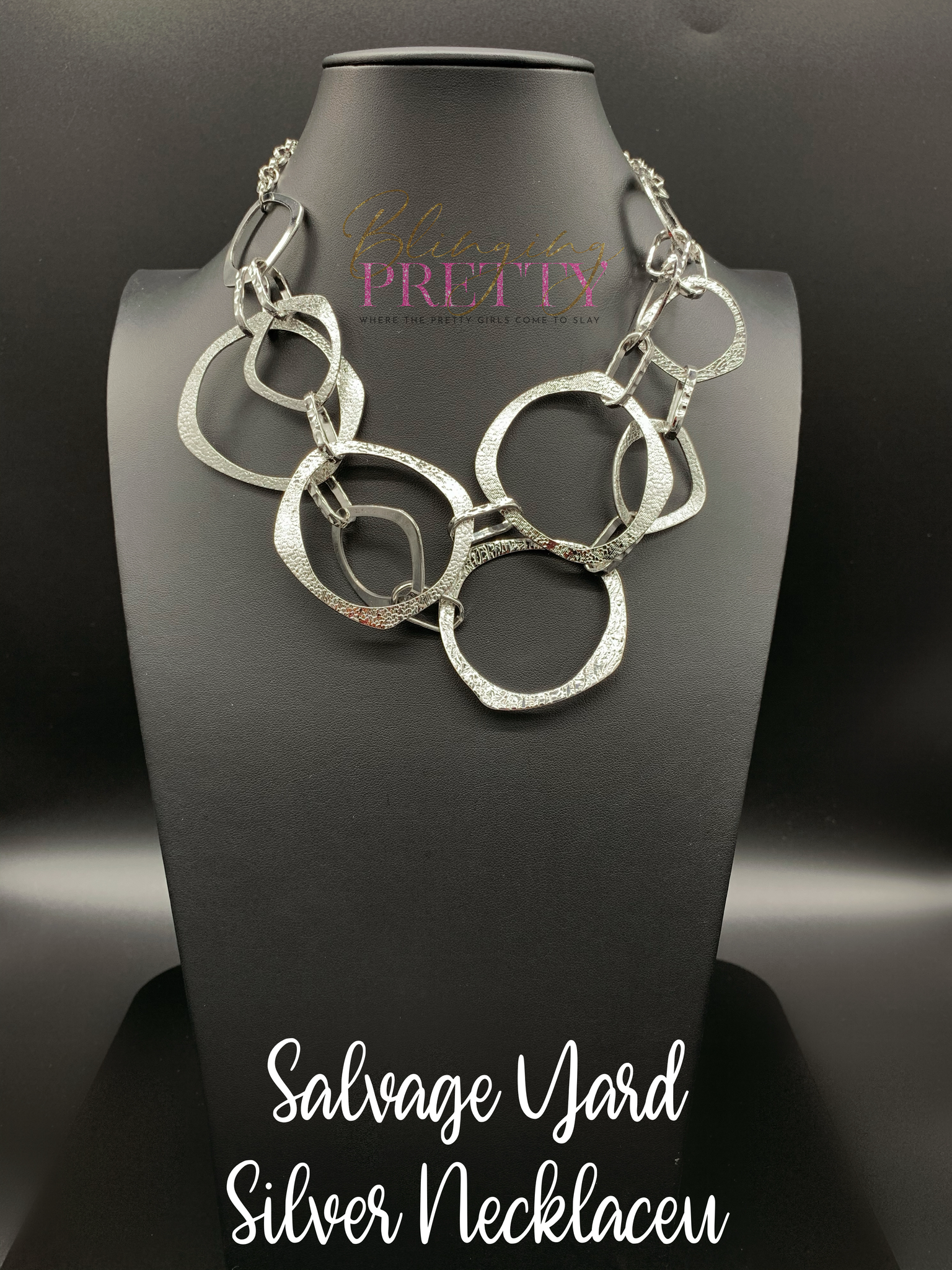 Paparazzi Necklaces  - Salvage Yard- Silver (October 2020 Life Of The Party)