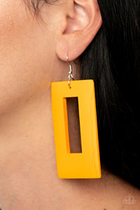 Paparazzi Earrings- Totally Framed - Yellow