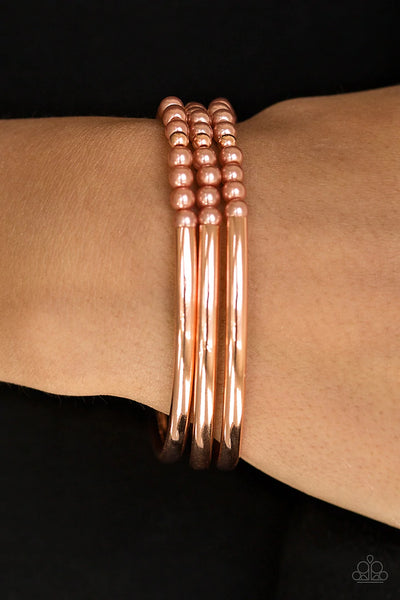 Paparazzi Bracelets - City Pretty - Copper