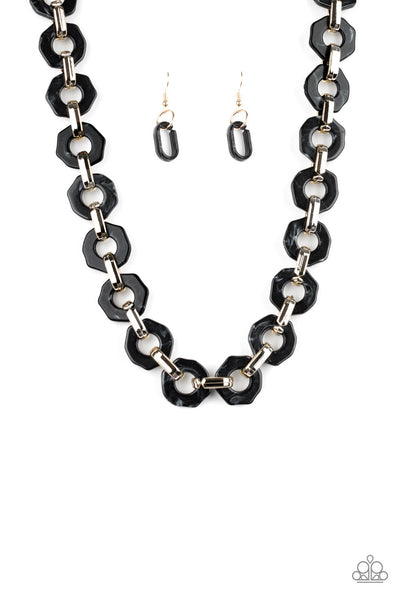 Paparazzi Necklace- Fashionista Fever - Black - SHOPBLINGINGPRETTY