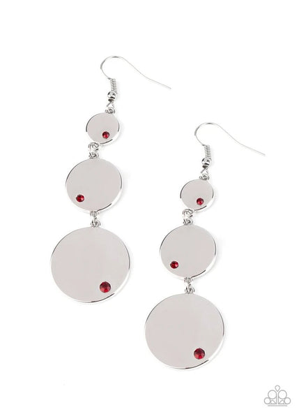 Paparazzi Earrings  -  Poshly Polished - Red