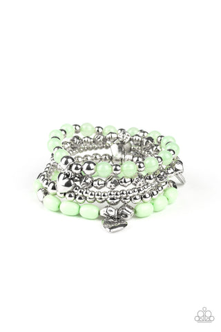 Paparazzi  Bracelet - No CHARM Done - Green - SHOPBLINGINGPRETTY