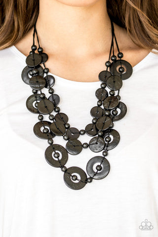 Paparazzi  Necklace -  Catalina Coastin - Black - SHOPBLINGINGPRETTY