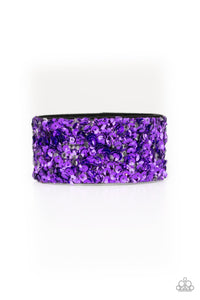 Paparazzi Bracelet -  Starry Sequin - Purple - SHOPBLINGINGPRETTY