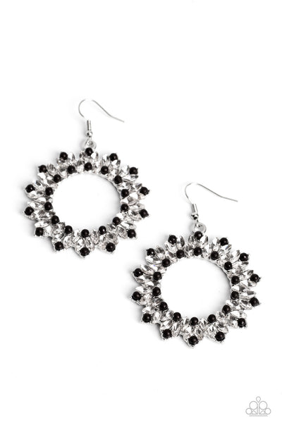 Paparazzi Earrings-  Combustible Couture - Black