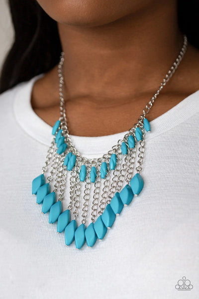 Paparazzi Necklaces - Venture Vibes - Blue Necklaces