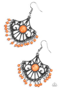 Paparazzi Earrings - Stone Lagoon - Orange - SHOPBLINGINGPRETTY