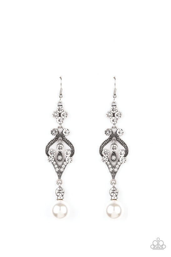 White Paparazzi Earrings