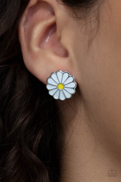 Paparazzi Earrings -  Budding Out - White