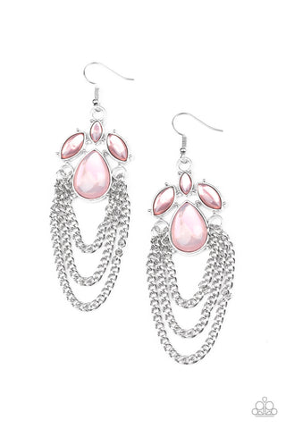 Paparazzi Earrings  - Opalescence Essence - Pink