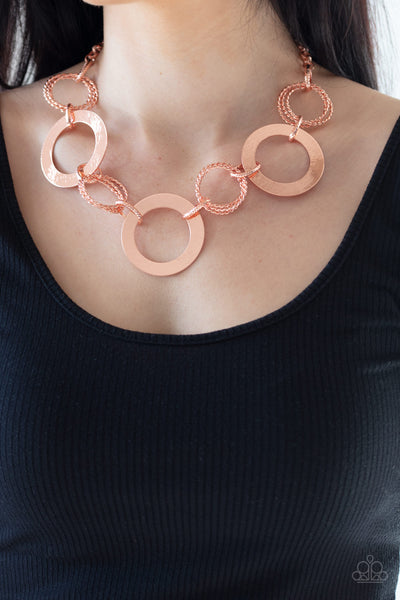 Paparazzi Necklaces - Ringed in Radiance - Copper