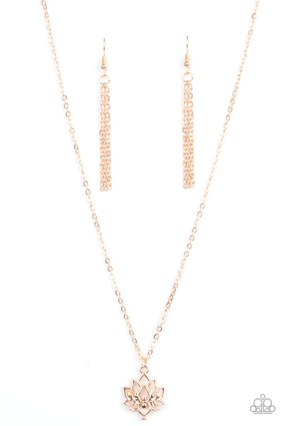 Paparazzi Necklace - Lotus Retreat - Rose Gold