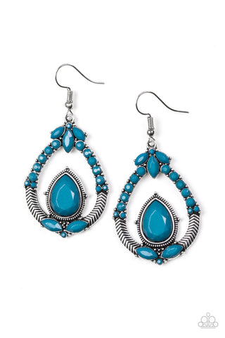 Paparazzi  Earrings - Vogue Voyager - Blue - SHOPBLINGINGPRETTY