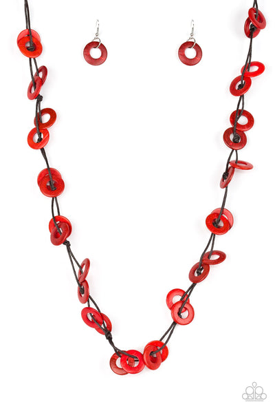 Paparazzi  Necklace -  Waikiki Winds - Red