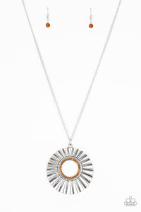 Paparazzi Necklaces - Chicly Centered - Brown