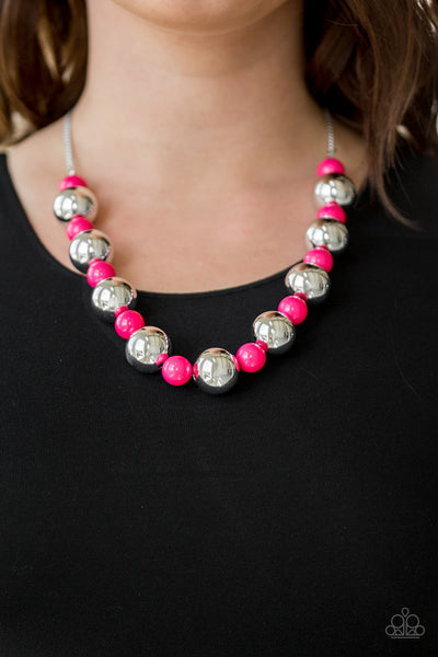 Paparazzi Necklace - Top Pop - Pink