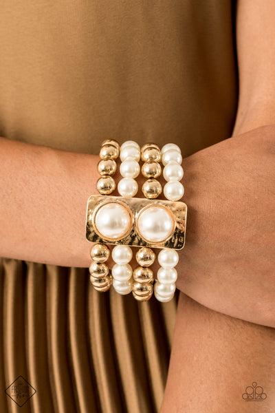 Paparazzi Bracelets  -  WEALTH-Conscious - Gold (October 2020 Fashion Fix)