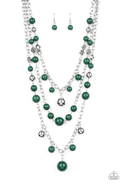 Paparazzi Necklace- The Partygoer - Green - SHOPBLINGINGPRETTY