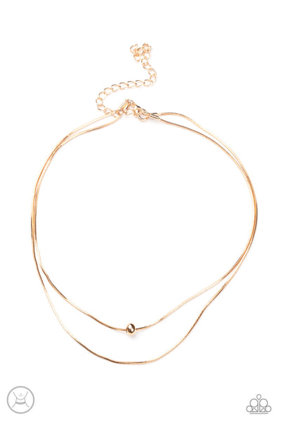 Paparazzi Necklace  -  Super Slim - Gold