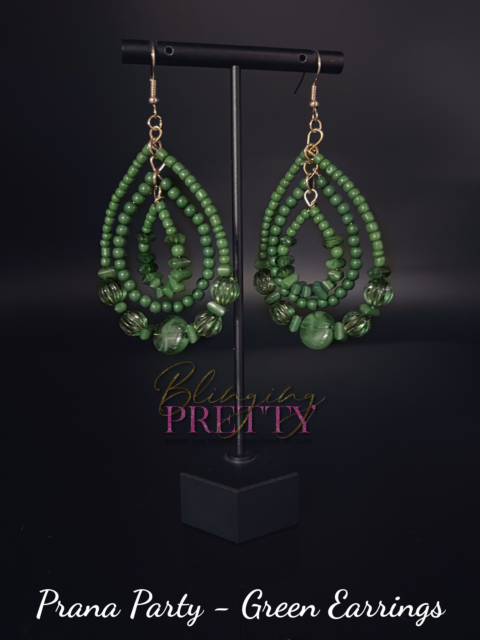 Paparazzi Earrings -  Prana Party - Green