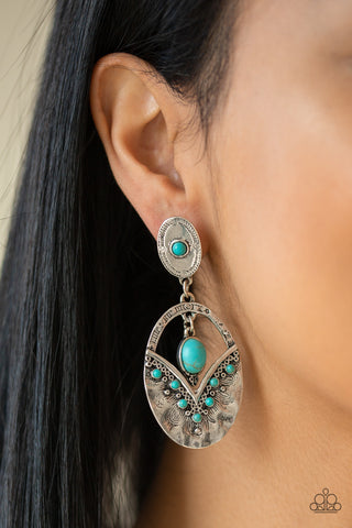 Paparazzi Earrings-  Terra Tribute - Blue