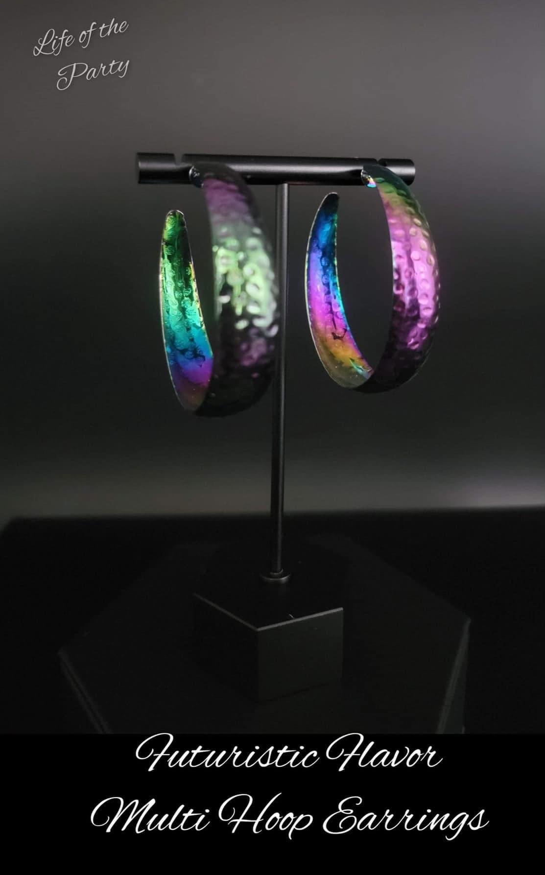 Paparazzi Earrings - Futuristic Flavor - Multi (September 2022 Life Of The Party)