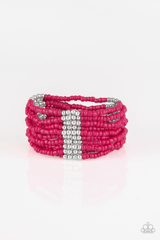 Paparazzi Bracelet-Outback Odyssey - Pink - SHOPBLINGINGPRETTY