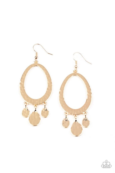 Paparazzi Earrings - Taboo Trinket - Gold