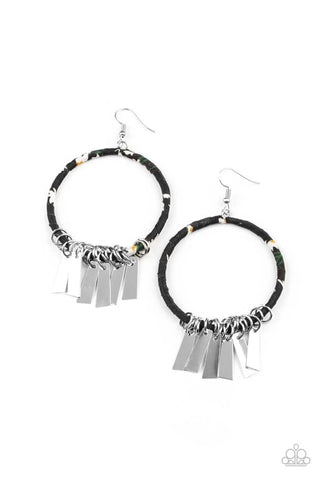 Paparazzi Earrings - Garden Chimes - Black