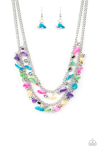 Paparazzi Necklace - Pebble Pioneer- Multi - SHOPBLINGINGPRETTY