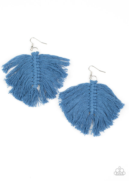 Paparazzi Earrings - Macrame Mamba - Blue