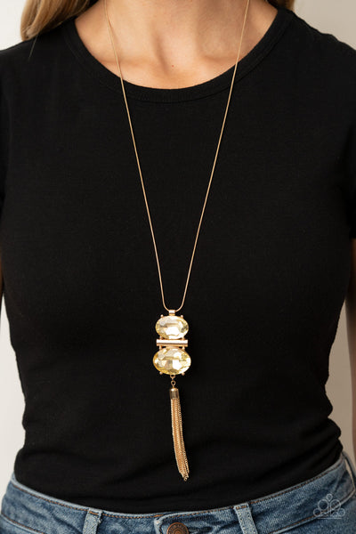 Paparazzi Necklaces  - Runway Rival - Yellow