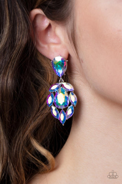 Paparazzi Earrings -Galactic Go-Getter - Multi (Iridescent)