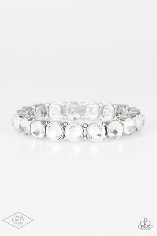 Paparazzi Bracelet- Sugar-Coated Sparkle - White.