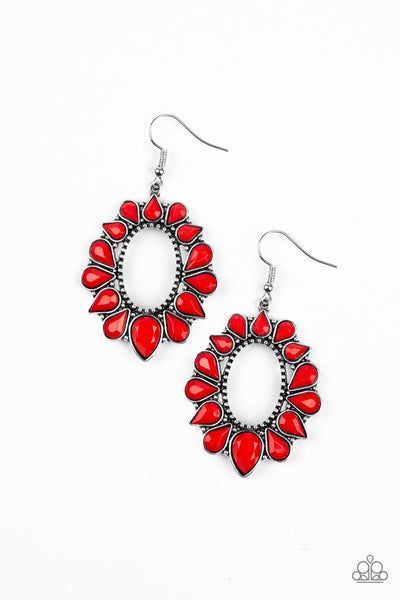 Paparazzi Earrings - Fashionista Flavor - Red - SHOPBLINGINGPRETTY