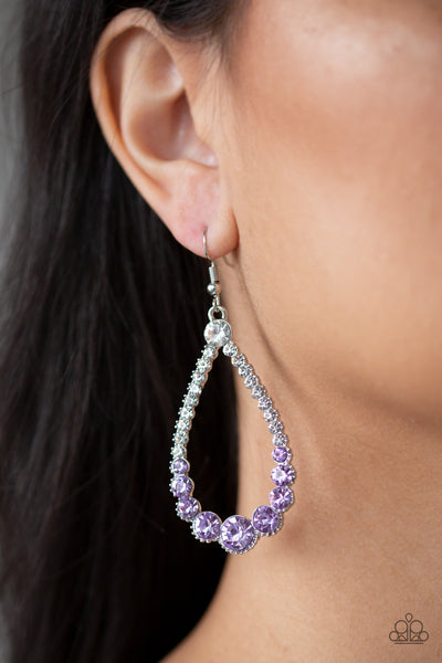 Paparazzi Earrings-  Token Twinkle - Purple - SHOPBLINGINGPRETTY