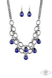 Paparazzi  Necklace- Show-Stopping Shimmer - Blue - SHOPBLINGINGPRETTY