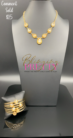 Paparazzi Necklace & Bracelet Set - Gold