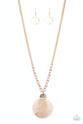 Paparazzi Necklaces - A Top-SHELLer - Gold