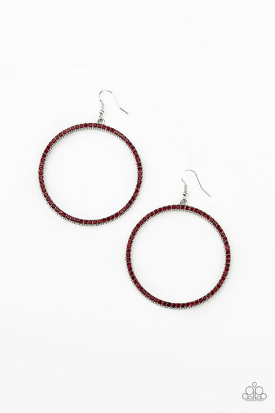 Paparazzi Earrings - Just Add Sparkle - Red - SHOPBLINGINGPRETTY