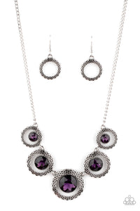 Paparazzi Necklaces  -  PIXEL Perfect - Purple