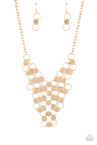 Paparazzi Necklaces-  Net Results - Gold