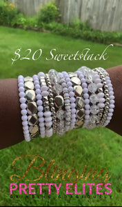 Paparazzi Bracelets (Set) - Sweet Stacks White